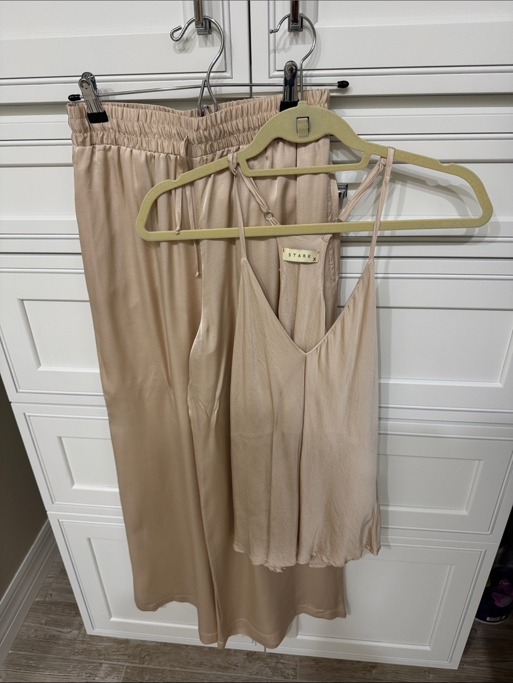 Stark. X  pinkish beige Camisole & Wide-Leg Pants Set